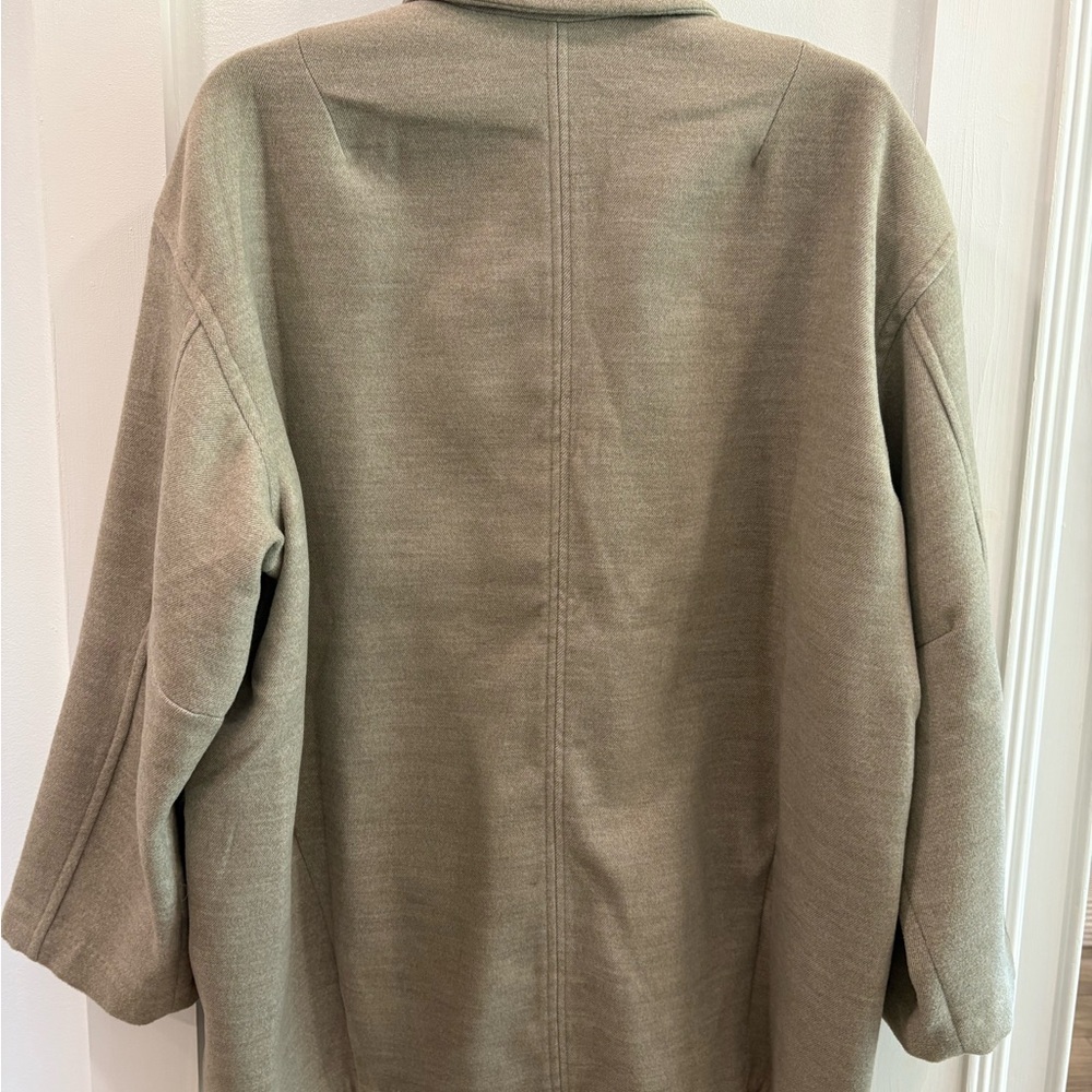 Free People Hannah Double Breasted Blazer Peacoat Jacket Green Large - Picture 9 of 13